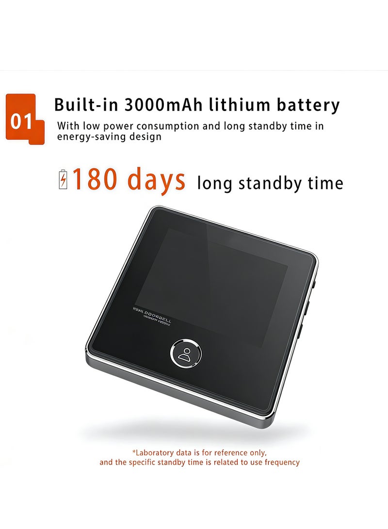 3" LCD Screen Digital Door Camera Electronic Door Viewer Bell IR Night vison Door Peephole Camera Photo Recording 120 degrees Wide View Angle - Image 4